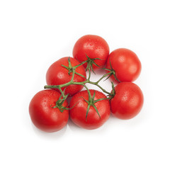 fresh cherry tomato isolated over white background