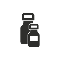 Medicine bottle vector icon.