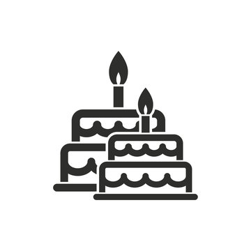 Cake vector icon.