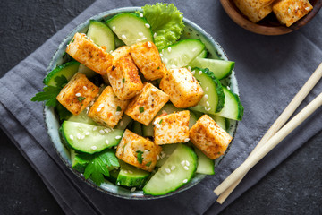 Tofu Cucumber Salad