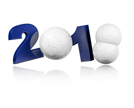 Three Handball balls 2018 Design with a white Background