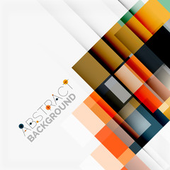 Abstract blocks template design background, simple geometric shapes on white, straight lines and rectangles