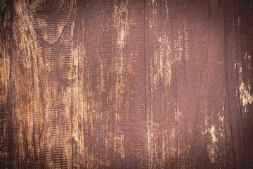 Vintage background of red paint on old wood texture background