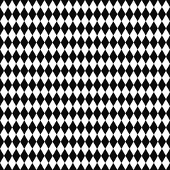 Vector seamless pattern. Geometric texture. Black-and-white background. Monochrome diamond-shaped design. Vector EPS10