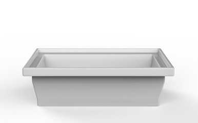 tray on white background