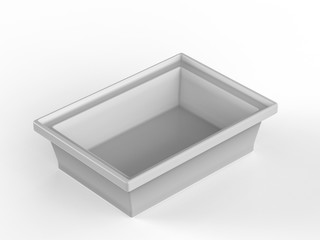 tray on white background