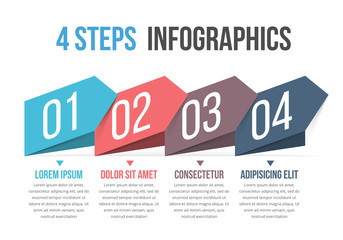Obraz premium Four Steps Infographics