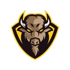 Bison Vector Logo Illustration