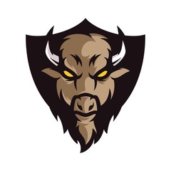 Bison Vector Logo Illustration
