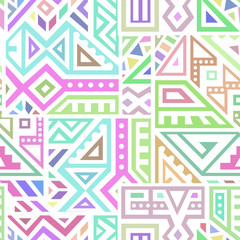 Abstract Vector Seamless Pattern in Ethnic Style