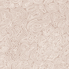 Vector nude circle seamless pattern. Beige illustration.