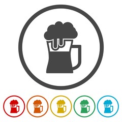 Glass of Beer icons set