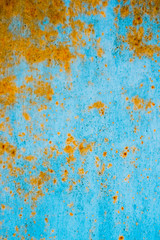 Rusty metal surface background. Peeling paint texture for designer.