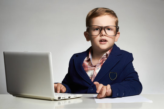 funny business child with computer
