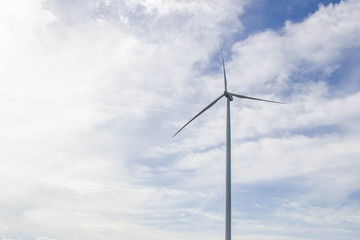 wind turbine on blue sky