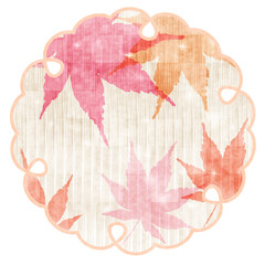 紅葉　秋　和紙　アイコン