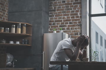african american man with coffee