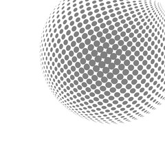 Fototapeta na wymiar Abstract halftone effect 3d sphere