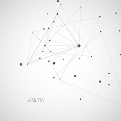 Abstract Vector Polygonal. Connecting Dots and Lines Background