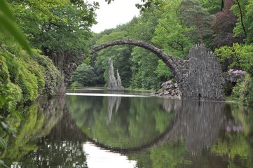 Fototapeta na wymiar The devil's bridge in Saxony 
