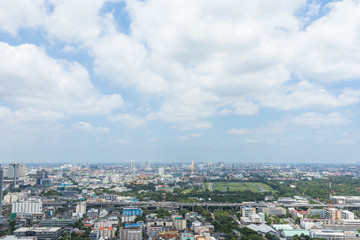 Cityscape downtown with Movement of sky and cloud