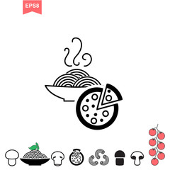 Spaghetti or Noodle Icon