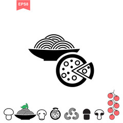 Spaghetti or Noodle Icon