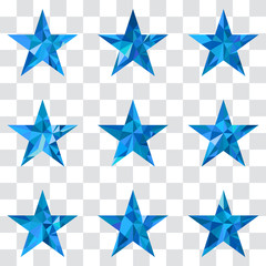 Obraz premium Polygonal star vector background