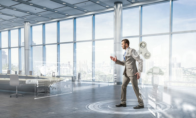 His energy and power are endless. Mixed media