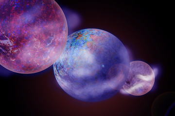 Planet. Orbit. 3D illustration, 3D rendering