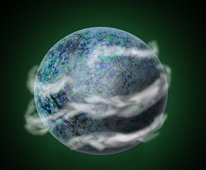 Planet. Orbit. 3D illustration, 3D rendering