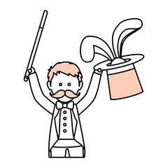 Cute magician cartoon