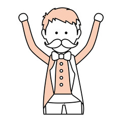 Cute magician cartoon