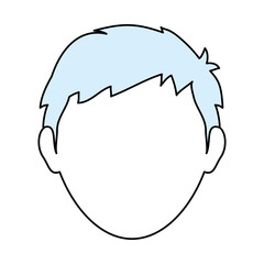 Man faceless cartoon