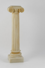architectural classic column isolated on a white background