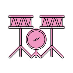 battery drums instrument icon vector illustration design