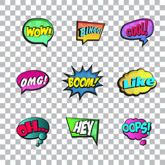 Fashion patch badges in 80s-90s style. Vector illustration. © iukhym_vova