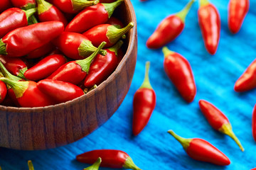 Red peppers background