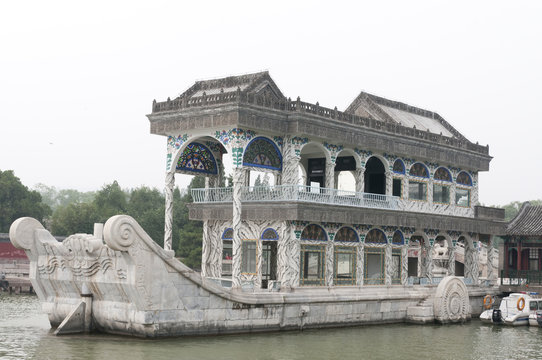 Stone boat in the Summer Palace Beijing