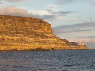 Sunset in Puerto de Mogan bay, Gran Canaria, Spain