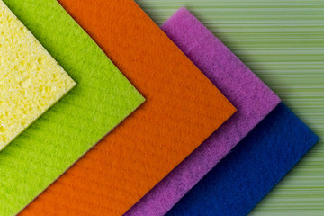 Colorful sponge for cleaning the premises
