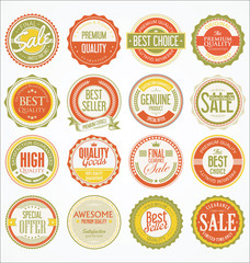 Obraz premium Retro vintage design quality badges collection