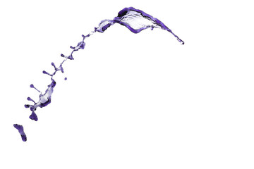 splendid splash purple color over white background