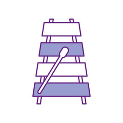 xylophone musical instrument icon vector illustration design