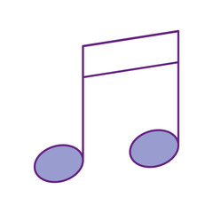 music note isolated icon vector illustration design