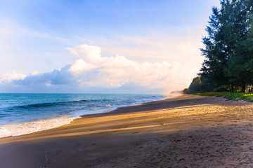 phuket beach, Thailand with morning light