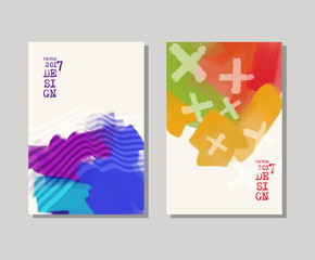 abstract acrylic style brochure design.