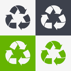 Obraz premium Recycled and Packaging Symbol. Sign for Cargo