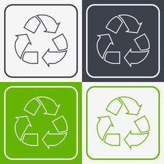 Recycled and Packaging Symbol. Sign for Delivery of Cargo