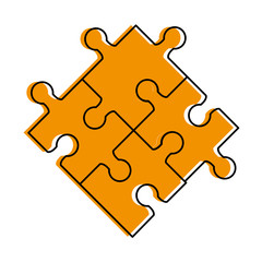 Fototapeta premium puzzle pieces icon image
